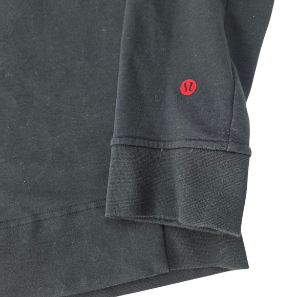 Lululemon Side Zipper Scuba Sweatshirt Workout Pullover Womens Medium Black - Picture 7 of 10